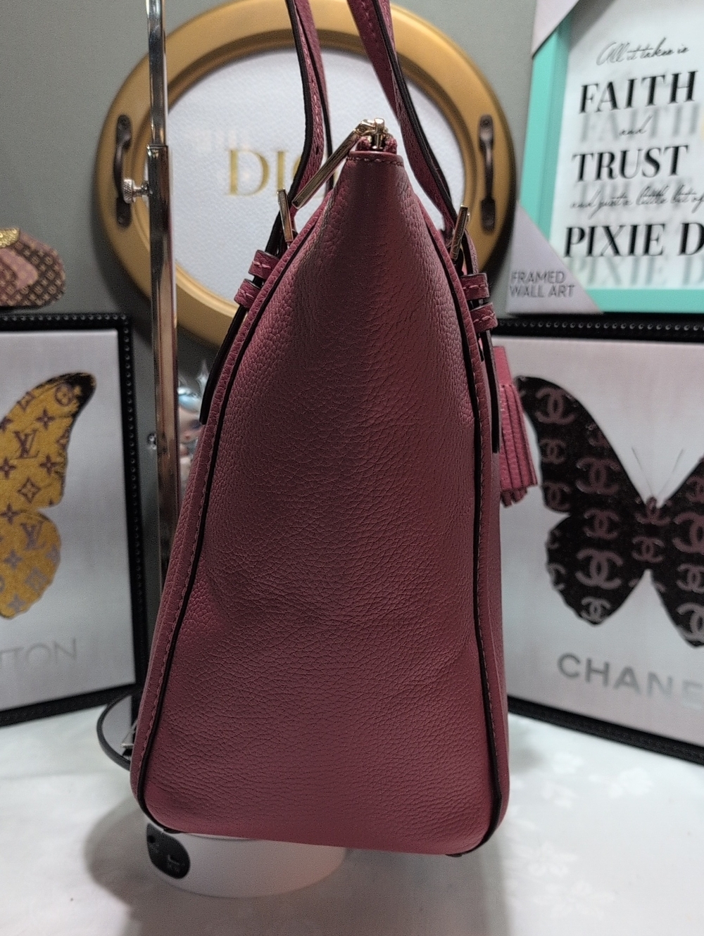 Kate Spade Orchard Street Maya Large Leather ShoulderbBag / Tote w/ Tassel 1 - Picture 7 of 17